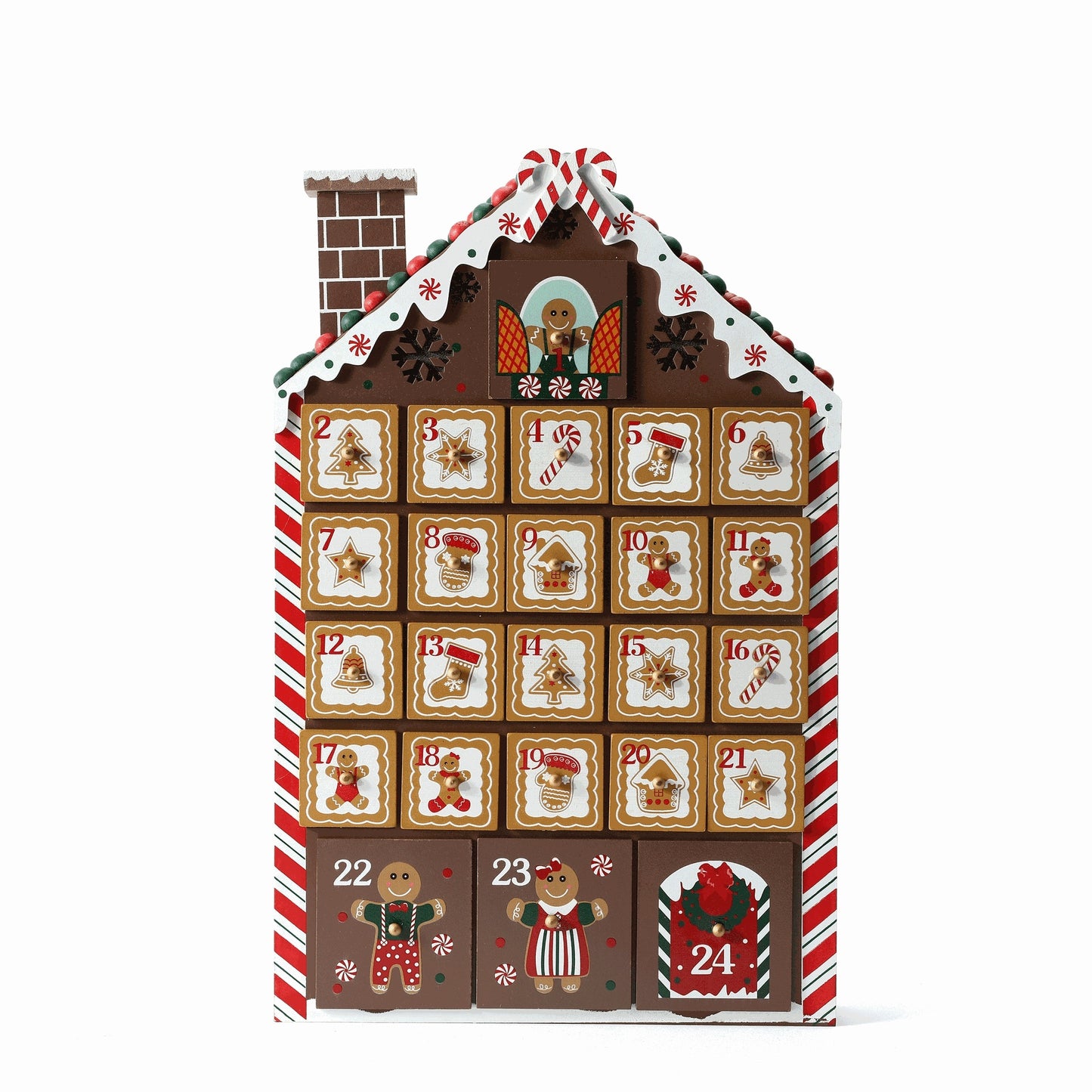 24 Days Wooden Room Countdown Calendar Christmas Decorations